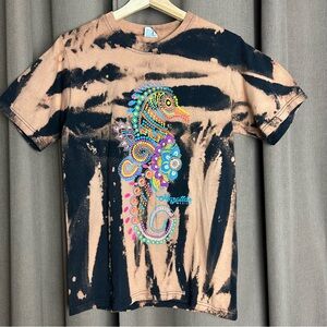 Seahorse Mexico Custom Bleach Tie Dye Tee!!!‎